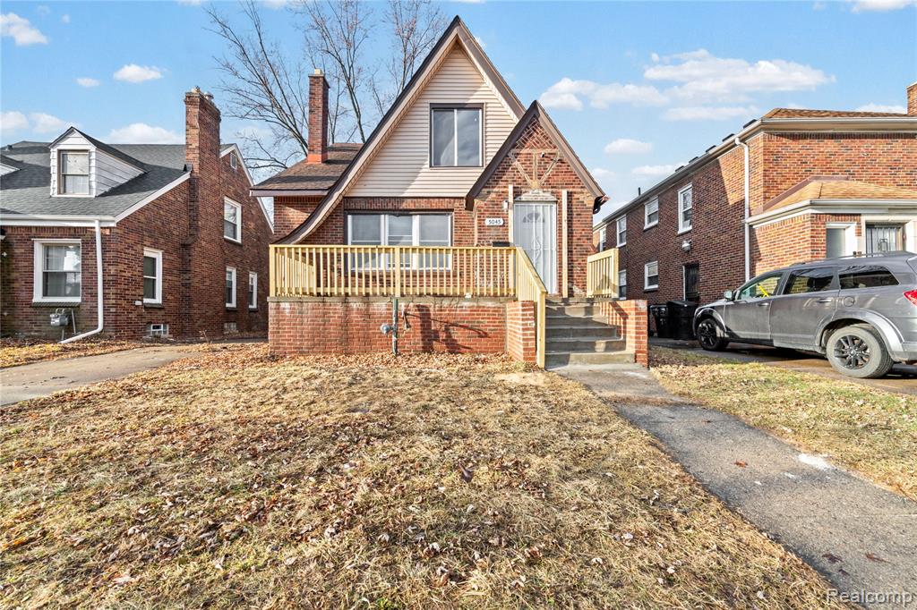 5045 Balfour — brick exterior and front porch